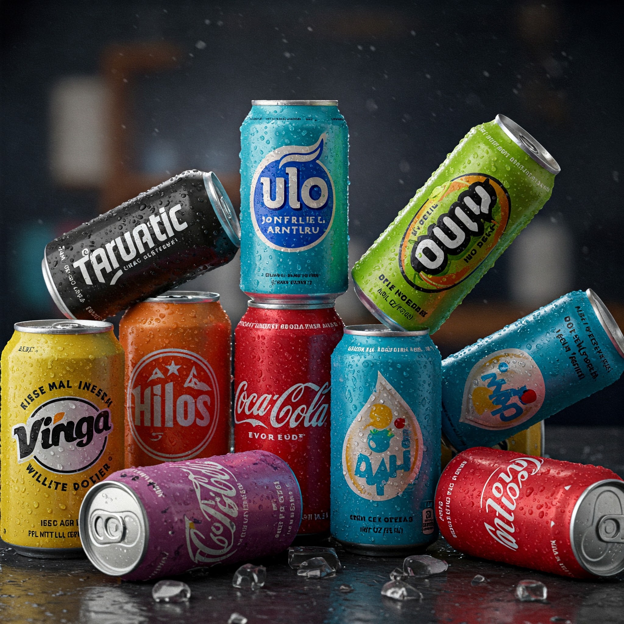 photo montrant plusieurs boissons fraîches.