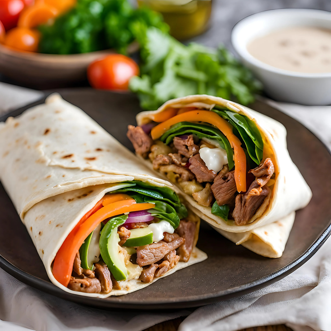 photo montrant un sandwich au shawarma.